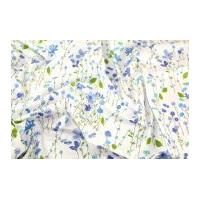 Garden Floral Cotton Poplin Dress Fabric