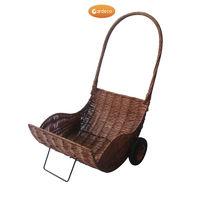 Gardeco Wicker Trolley with Pneumatic Wheels