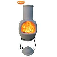 Gardeco Asteria Chimalin AFC Extra Large Chiminea Natural Clay