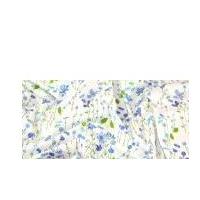 Garden Floral Cotton Poplin Dress Fabric Blue