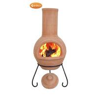 Gardeco Colima Clay Chiminea in Natural Terracota