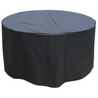 Garland 4 and 6 Seater Polyester Round Table Cover in Black