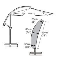 Garland Small Sail Parasol Cover In Green