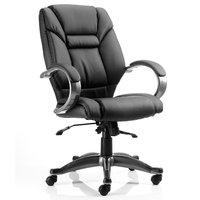 Galloway Leather Chair Black Standard Delivery