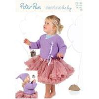 garter stitch cardigans and hat in peter pan merino baby dk p1186 digi ...