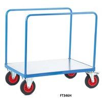 Galvanised Base Platform Trolley with Two Bar Sides 1200 x 800
