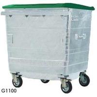 Galvanised Refuse Containers 1100 litre galvanised bin