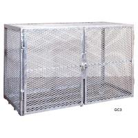 galvanised mesh security cage with floor 1600 x 1400 x 700