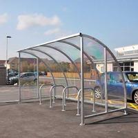 Galvanised Kenilworth cycle shelter 2000 W x 2150 D