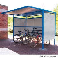 galvanised closed back cycle shelter starter 3060 wide x 1900 deep