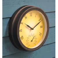 Garden Wall Clock & Thermometer by Kingfisher