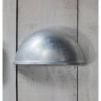 galvanised st ives eye down wall light mains by garden trading