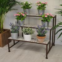 Garden Aged Ceramic Etagere 3 Tier Plant Stand by Fallen Fruits