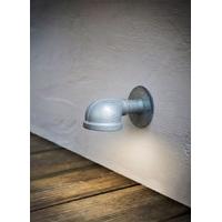 galvanised st ives wall mounted path light mains by garden trading