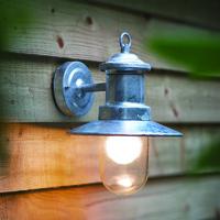 Galvanised St Ives Ships Light (Mains) by Garden Trading