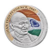 gandhi indian independence fine silver coin