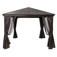 Garden Must Haves Runcton 3m x 4m Gazebo with Curtains and Nets