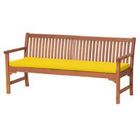 gardenfurnitureworld essentials 4 seater bench cushion seat pad in yel ...