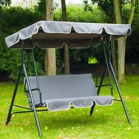 Garden 3 Seater Swing Chair in Grey