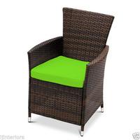 GardenFurnitureWorld Essentials Replacement Seat Cushion Pad for Rattan Armchair in Lime