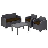 GardenFurnitureWorld Essentials Replacement Seat Cushions for Carolina Lounge Sofa Set in Brown