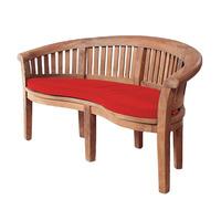 GardenFurnitureWorld Essentials Banana Bench Cushion Seat Pad in Red