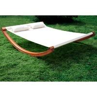 Garden Wood Frame Hammock Swing Bed
