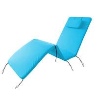 gardenfurnitureworld essentials adjustable sun lounger pad in turquois ...