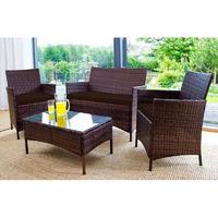 GardenFurnitureWorld Essentials Replacement Seat Cushions for 3 Piece Patio Set in Brown