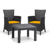 GardenFurnitureWorld Essentials Replacement Seat Cushions for 2 Piece Rosario Patio Set in Yellow