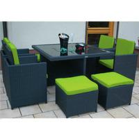 GardenFurnitureWorld Essentials Replacement Seat Cushions for 10 Seater Patio Cube Sets in Lime