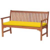 gardenfurnitureworld essentials 3 seater bench cushion seat pad in yel ...