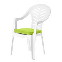 GardenFurnitureWorld Essentials Square Cushion Pad for Plastic Garden Chair in Lime