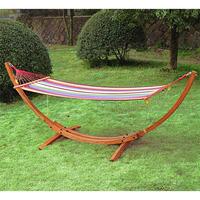 garden wooden frame hammock arc stand