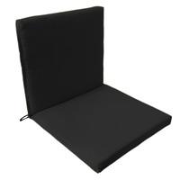 gardenfurnitureworld essentials two part seat pad in black