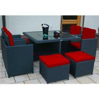 GardenFurnitureWorld Essentials Replacement Seat Cushions for 10 Seater Patio Cube Sets in Red