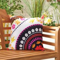 GardenFurnitureWorld Essentials 18 Inch Printed Scatter Cushion - Flower Pink