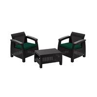 GardenFurnitureWorld Essentials Replacement Seat Cushions for 2 Piece Corfu Patio Set in Green