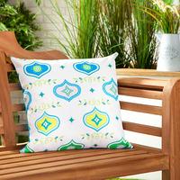 GardenFurnitureWorld Essentials 18 Inch Printed Scatter Cushion - Coral Lime Turquoise