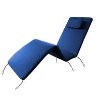 gardenfurnitureworld essentials adjustable sun lounger pad in blue