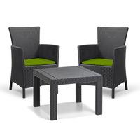 GardenFurnitureWorld Essentials Replacement Seat Cushions for 2 Piece Rosario Patio Set in Lime