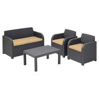 GardenFurnitureWorld Essentials Replacement Seat Cushions for Carolina Lounge Sofa Set in Stone