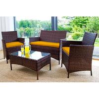 GardenFurnitureWorld Essentials Replacement Seat Cushions for 3 Piece Patio Set in Yellow