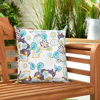 GardenFurnitureWorld Essentials 18 Inch Printed Scatter Cushion - Paisley Olive