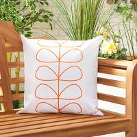 GardenFurnitureWorld Essentials 18 Inch Printed Scatter Cushion - Lines Orange