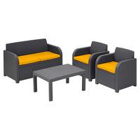 GardenFurnitureWorld Essentials Replacement Seat Cushions for Carolina Lounge Sofa Set in Yellow