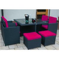 GardenFurnitureWorld Essentials Replacement Seat Cushions for 10 Seater Patio Cube Sets in Pink