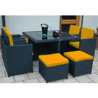 GardenFurnitureWorld Essentials Replacement Seat Cushions for 10 Seater Patio Cube Sets in Yellow