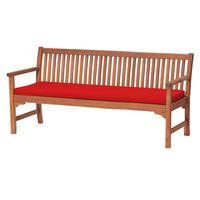 gardenfurnitureworld essentials 4 seater bench cushion seat pad in red