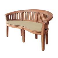 GardenFurnitureWorld Essentials Banana Bench Cushion Seat Pad in Stone